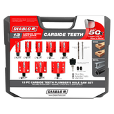 Diablo DHS13SPLCT 13 pc Carbide Teeth Hole Saw Set for Plumbers